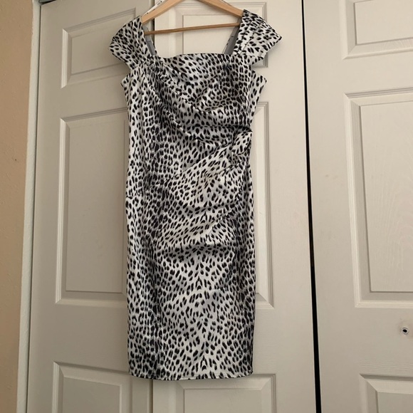 Tadashi shoji leopard print dress